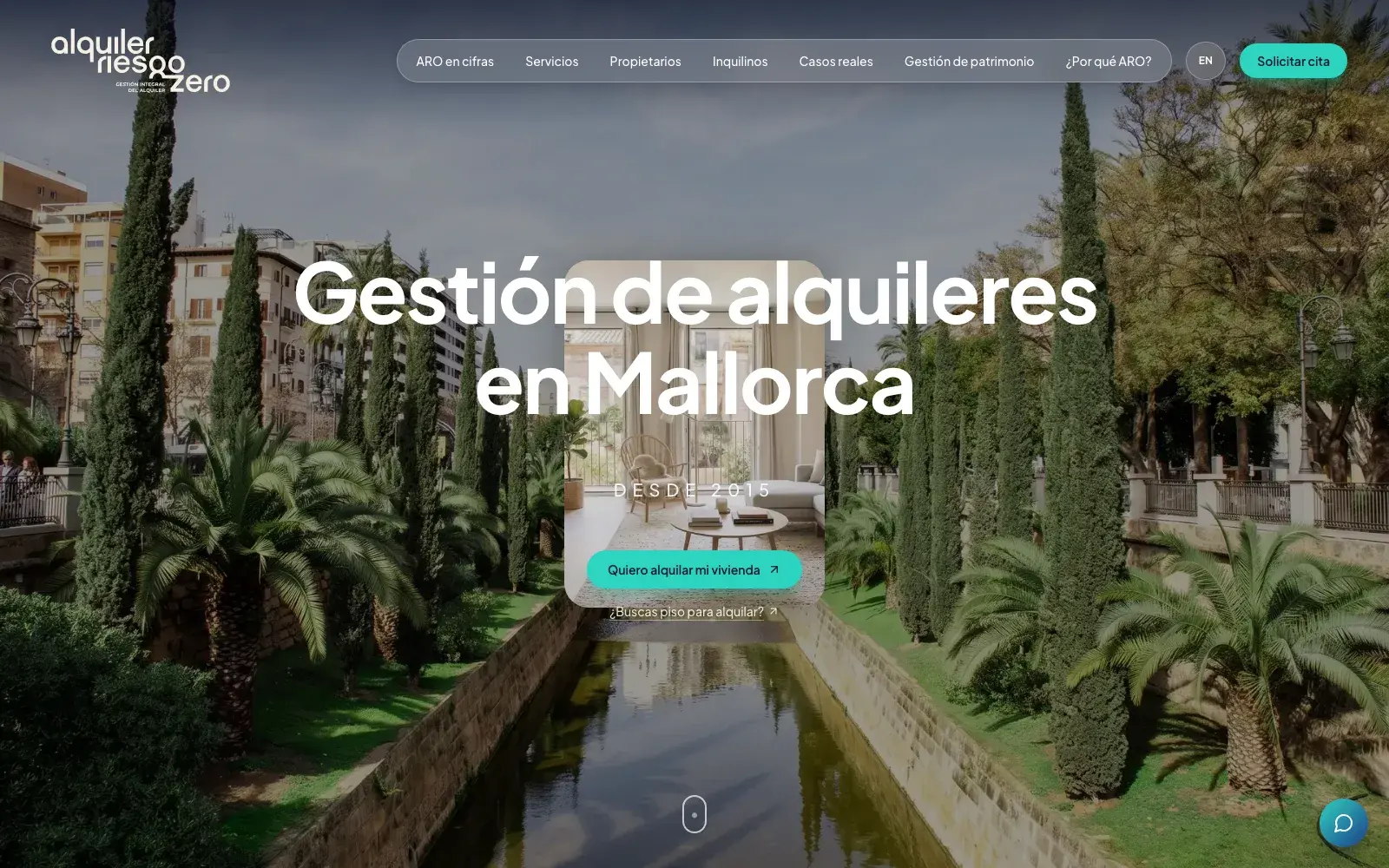 Portada de la nueva web de Alquiler Riesgo Zero