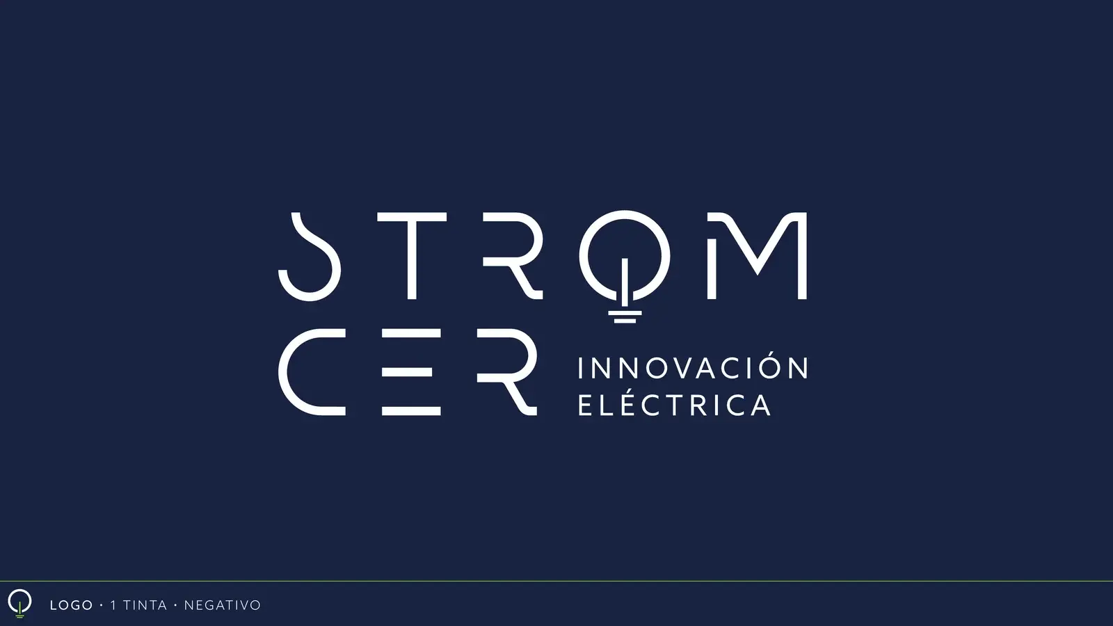 Stromcer one-colour logo in negative