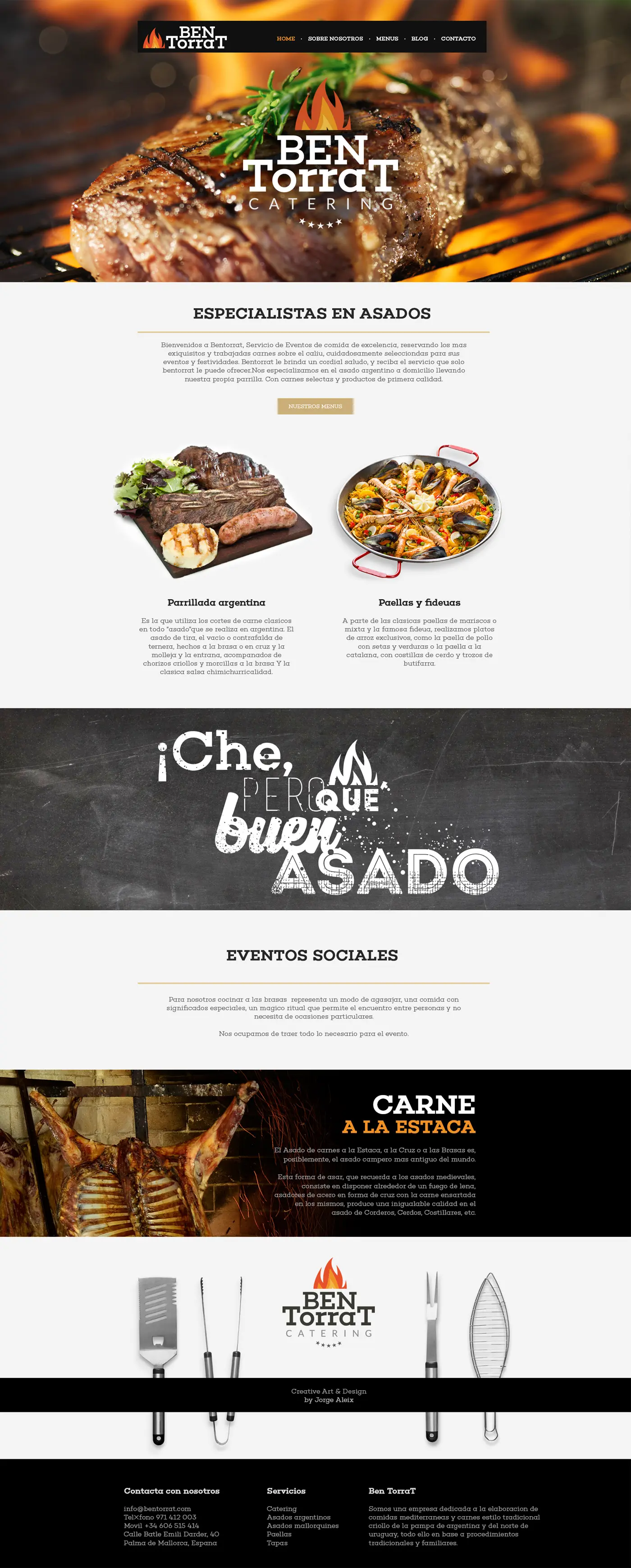Web de Ben Torrat Catering