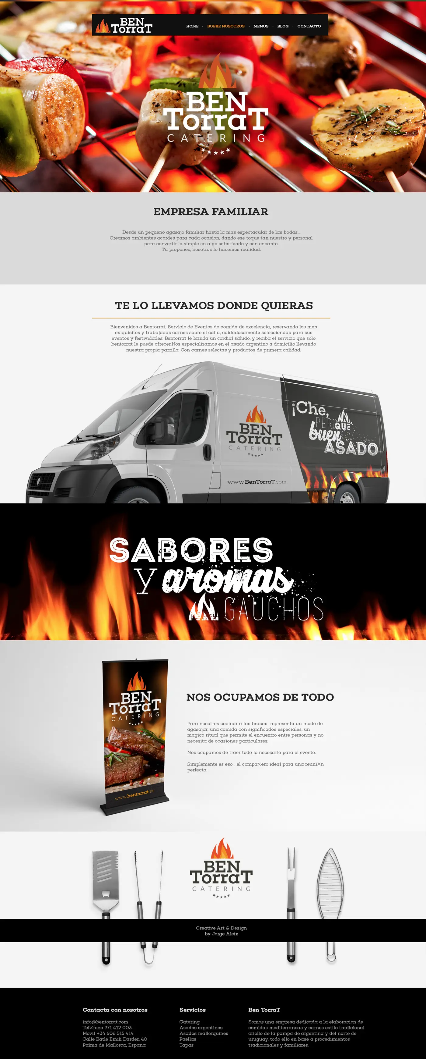 Web de Ben Torrat Catering