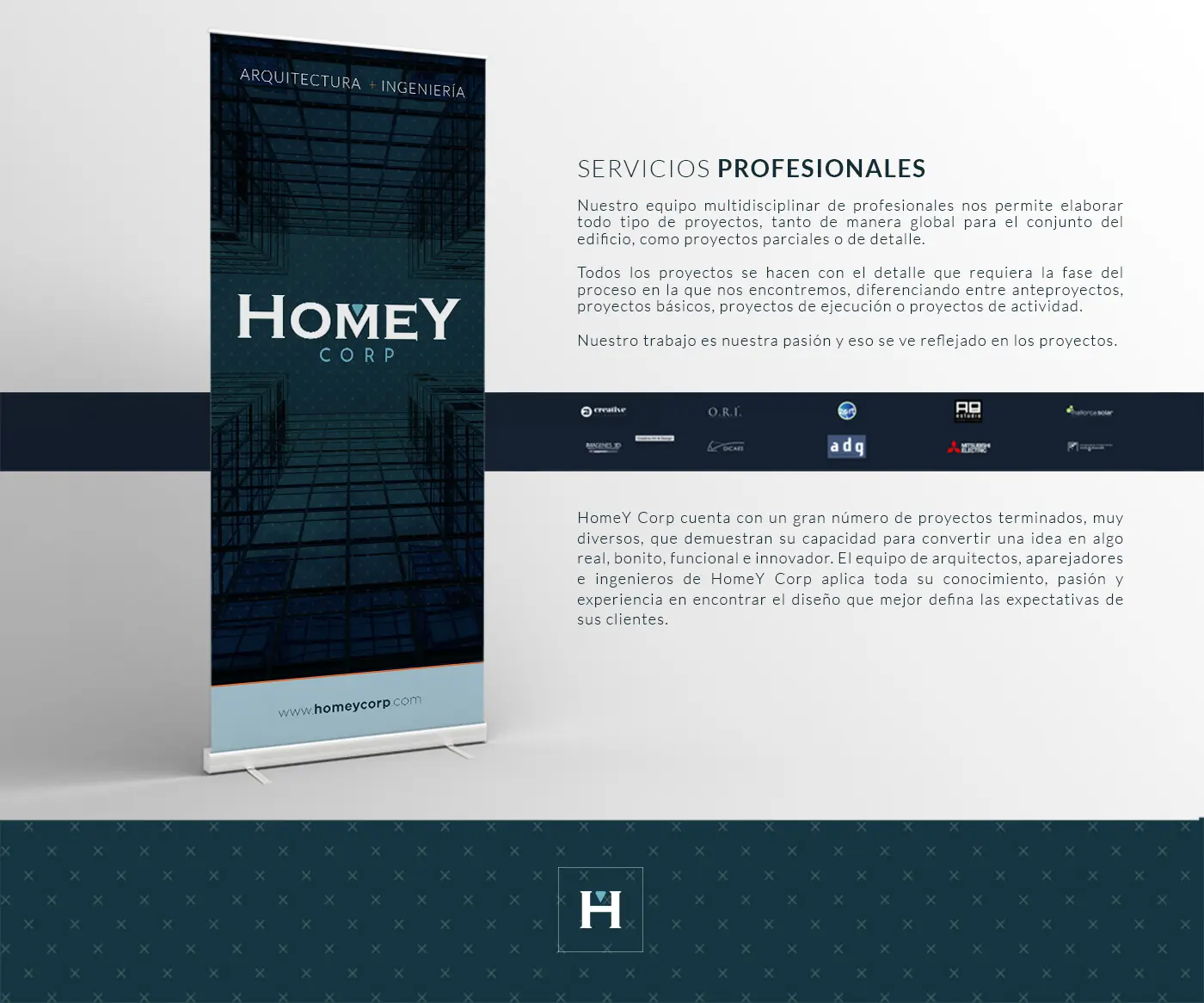 Final result of the HomeY Corp identity