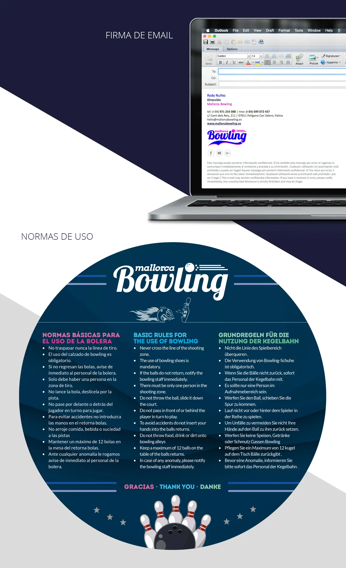 Materials gràfics de Mallorca Bowling