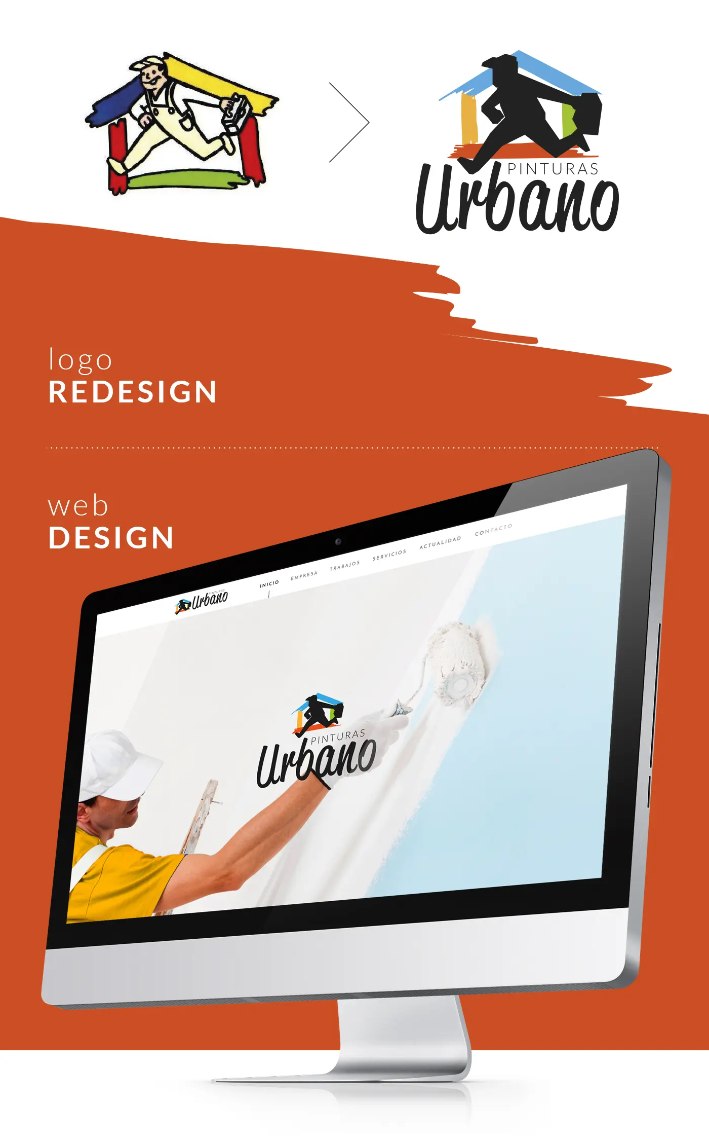 Logotipo rediseñado de Pinturas Urbano