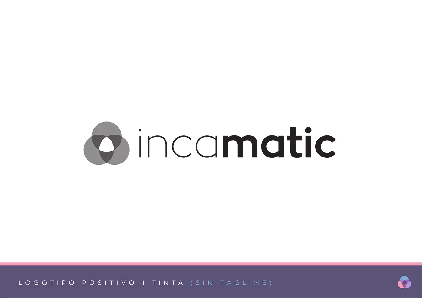 Página del manual con el logotipo de Incamatic en una tinta gris