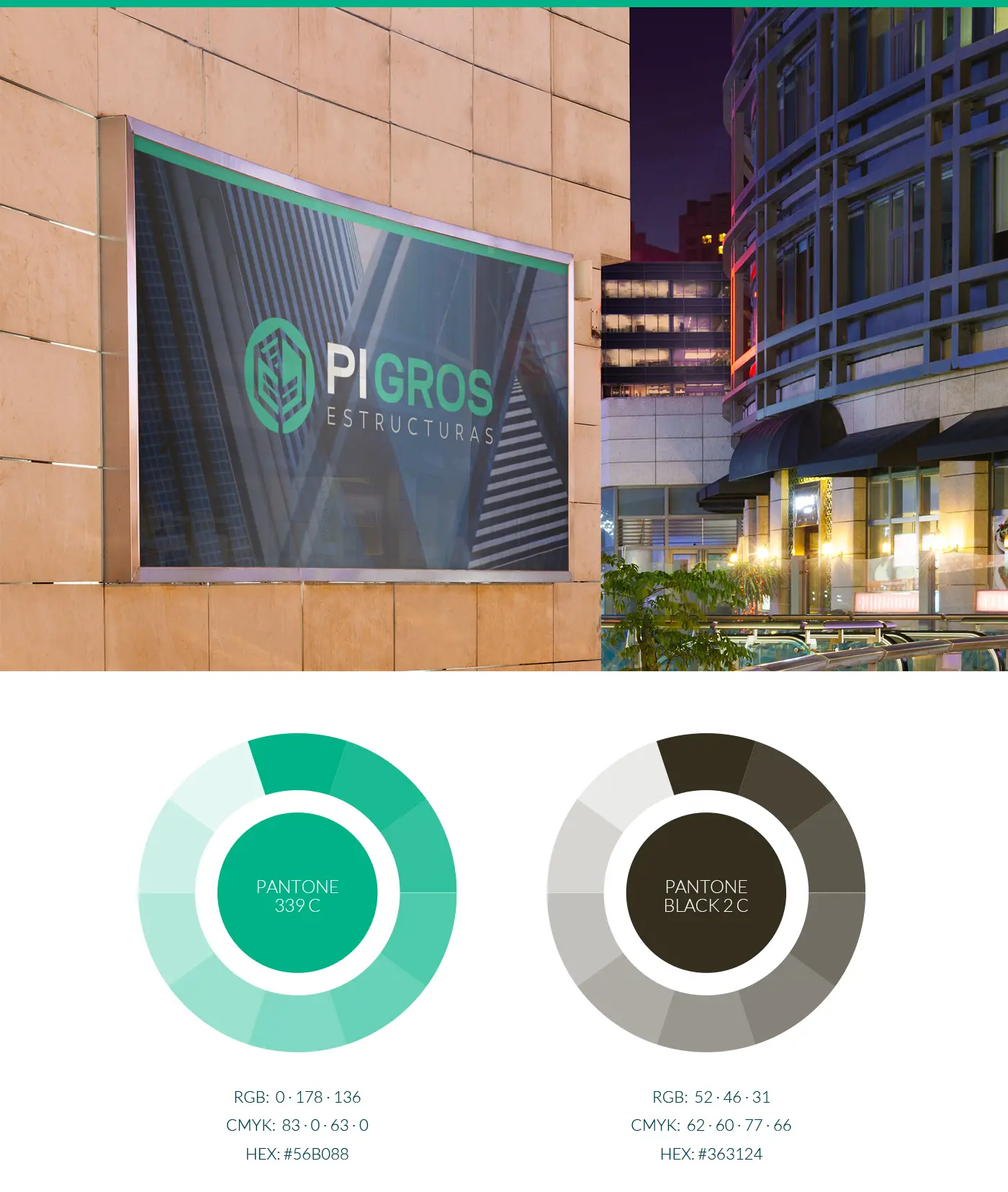 Construcción del logotipo de Estructuras Pi Gros