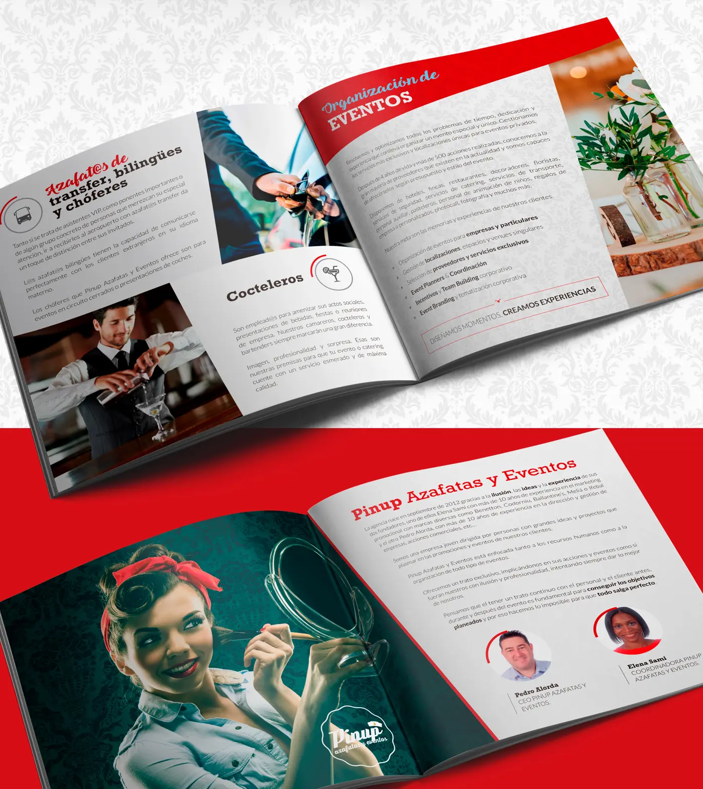 Interior of the Pinup Azafatas y Eventos dossier