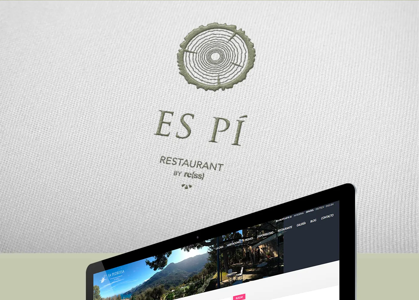 Identidad aplicada de Es Pí Restaurant