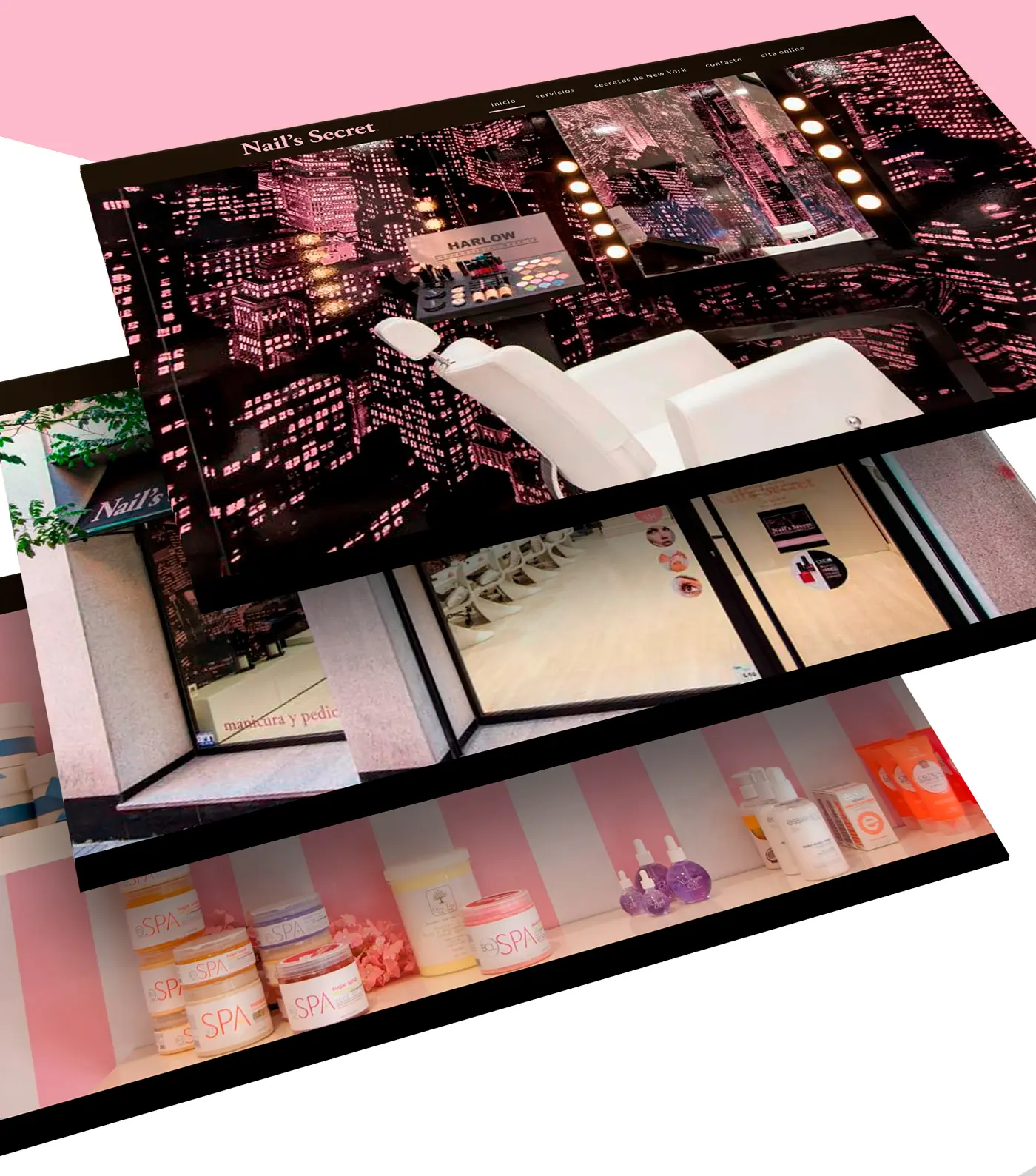 Services section of Nails Secret