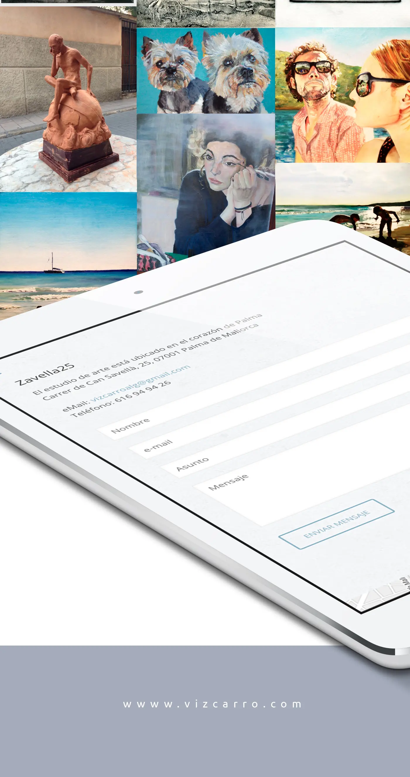 Overview of the Alejandro Vizcarro website