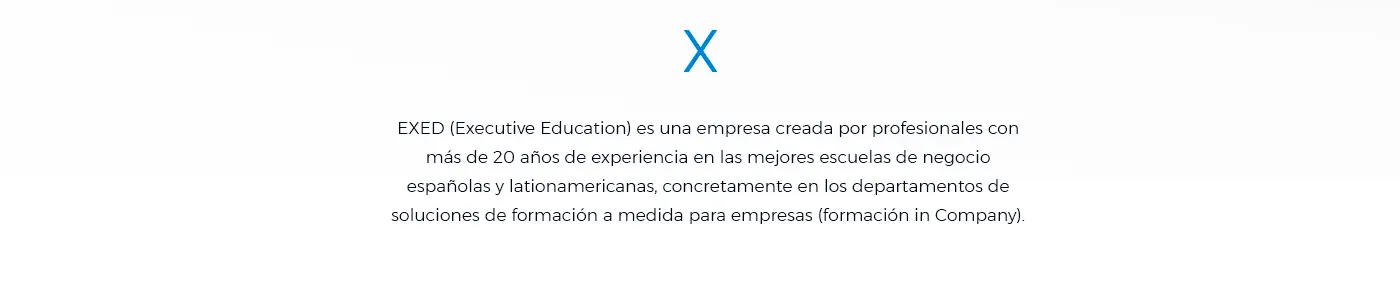 Sección de formación in Company de EXED