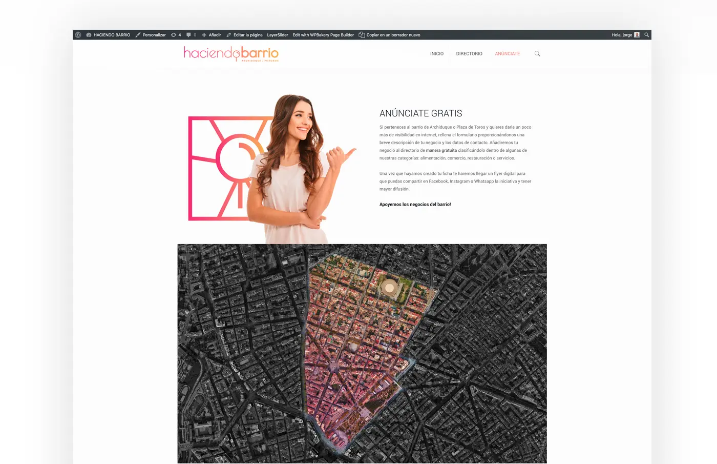 Web de Haciendo Barrio