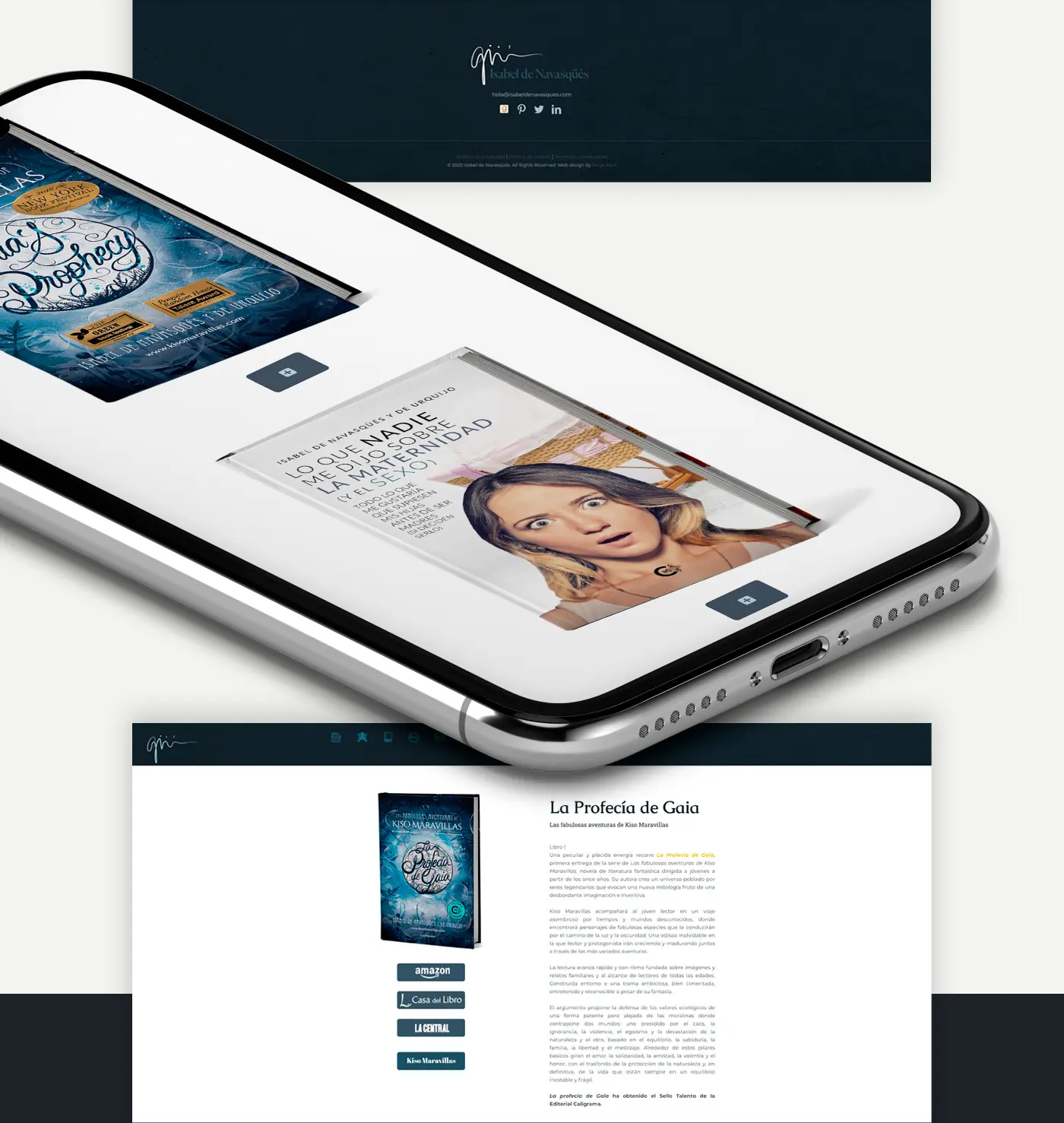 Brand identity applied to Isabel de Navasqüés's website