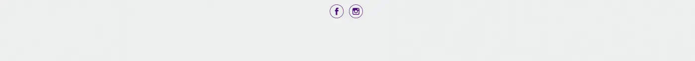 Facebook and Instagram social icons in purple on a light grey background
