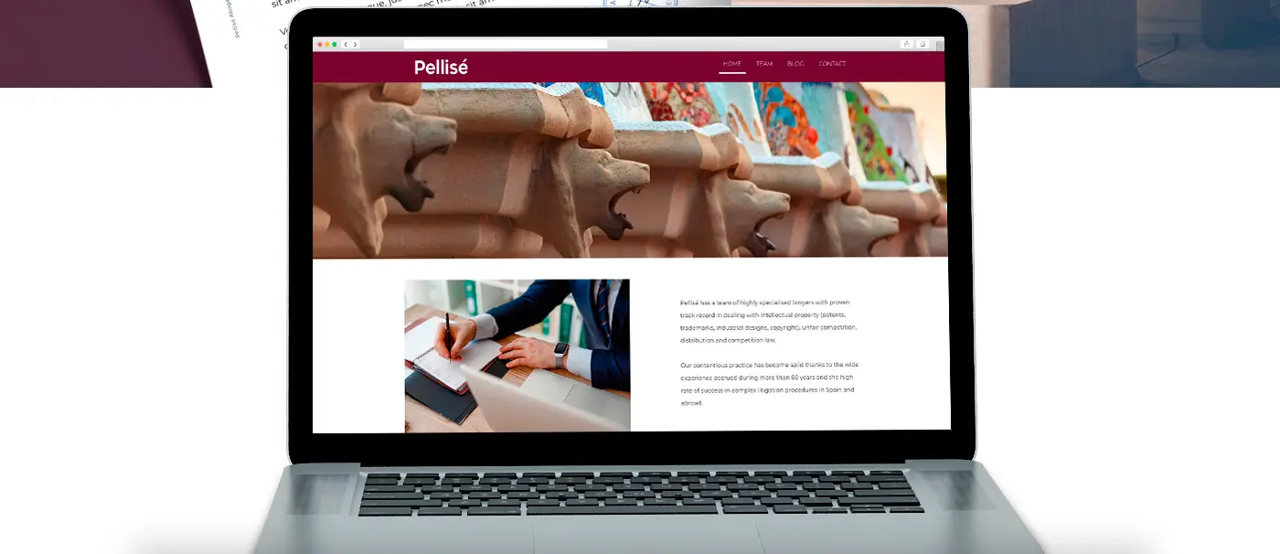 Pellisé Abogados website