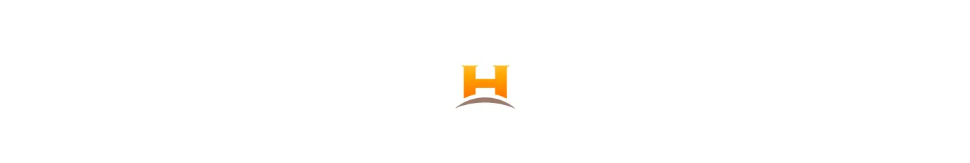 Isotipo en forma de H de Horizons City sobre fondo blanco