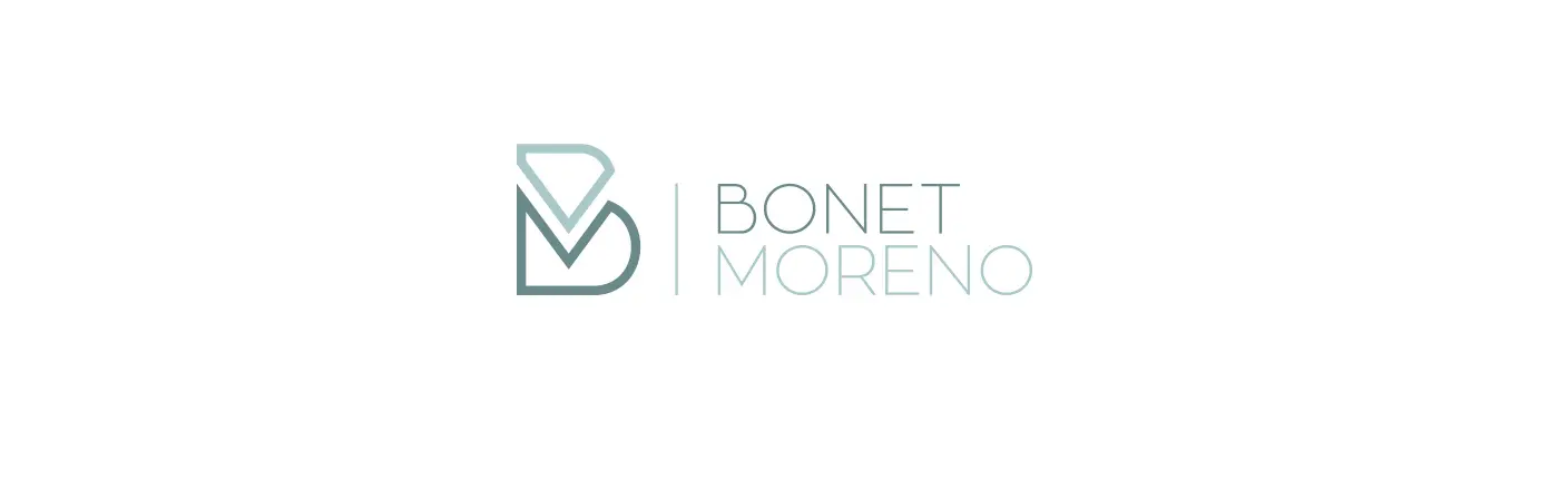 Logotipo final de Bonet Moreno en versión horizontal a color