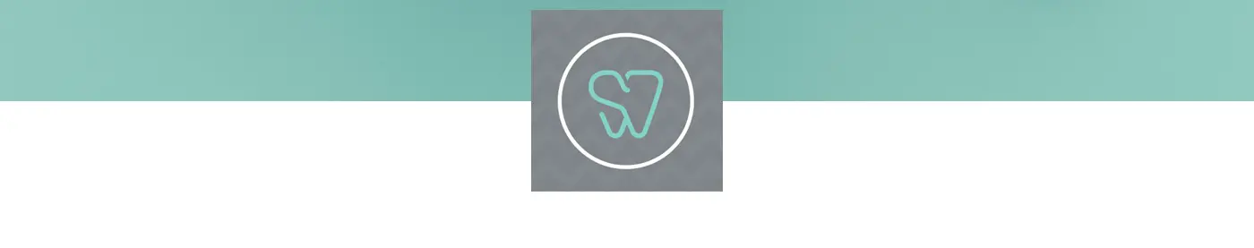 Circular icon of the Dental Son Verí logo on a mint-green background
