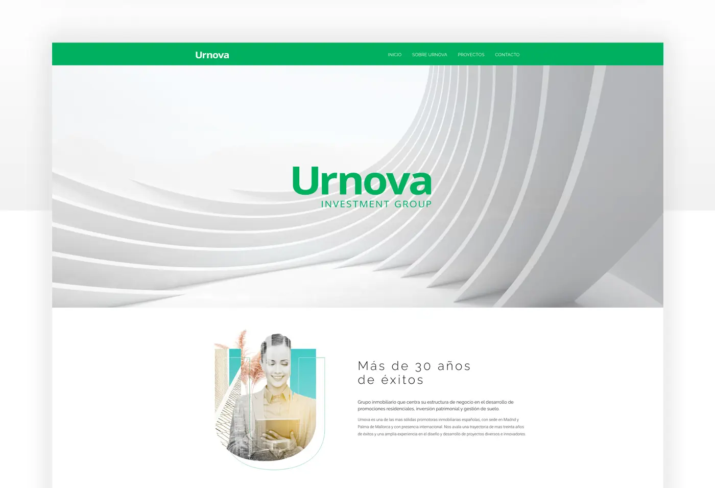 Estructura de contenidos de la web de Urnova