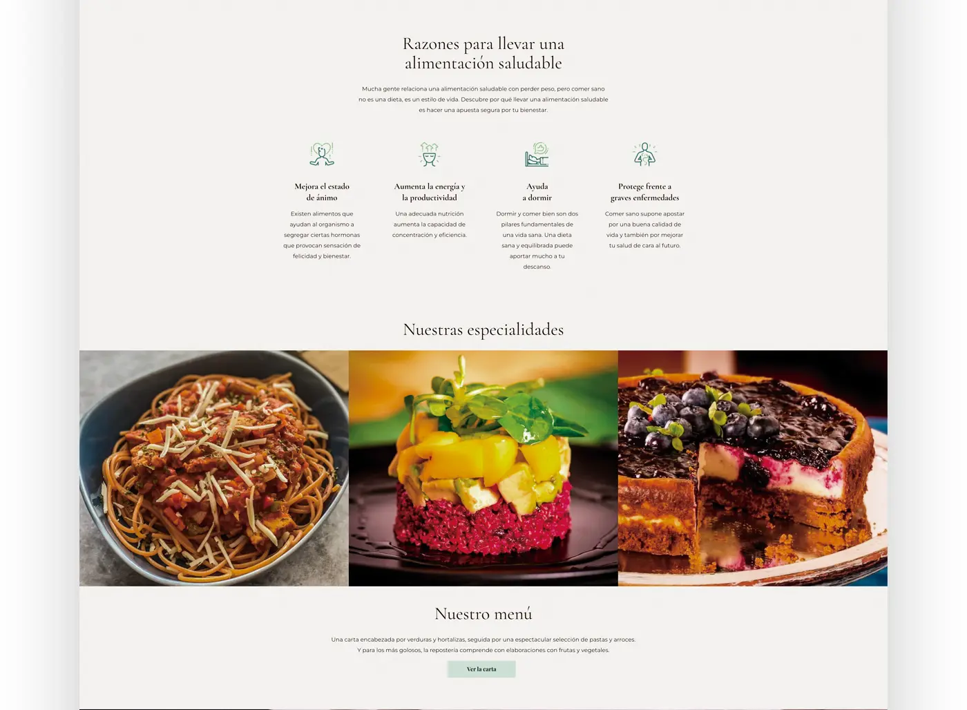 Final result of the Vegan Bistro project