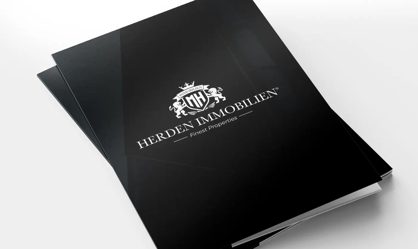 Aplicación del logotipo de Herden Immobilien