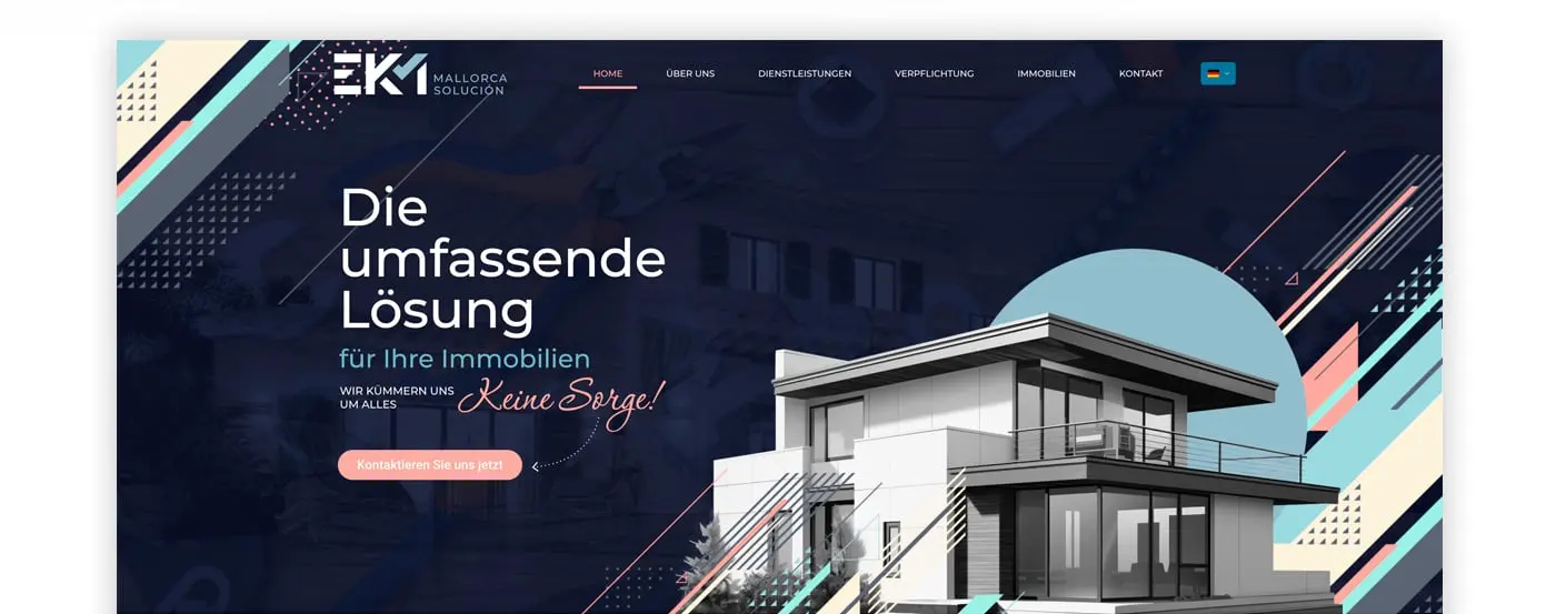 EKM Mallorca website adapted for a German audience