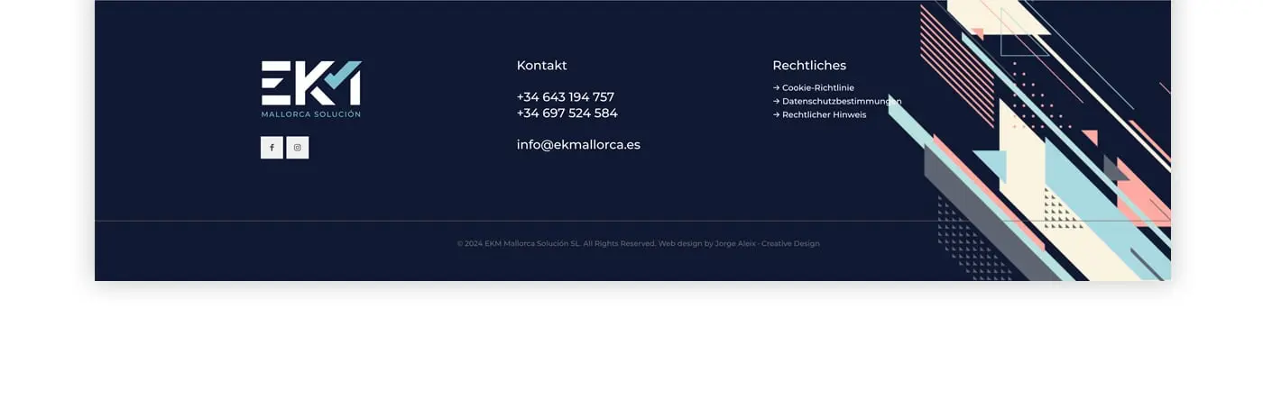 Overview of the EKM Mallorca website