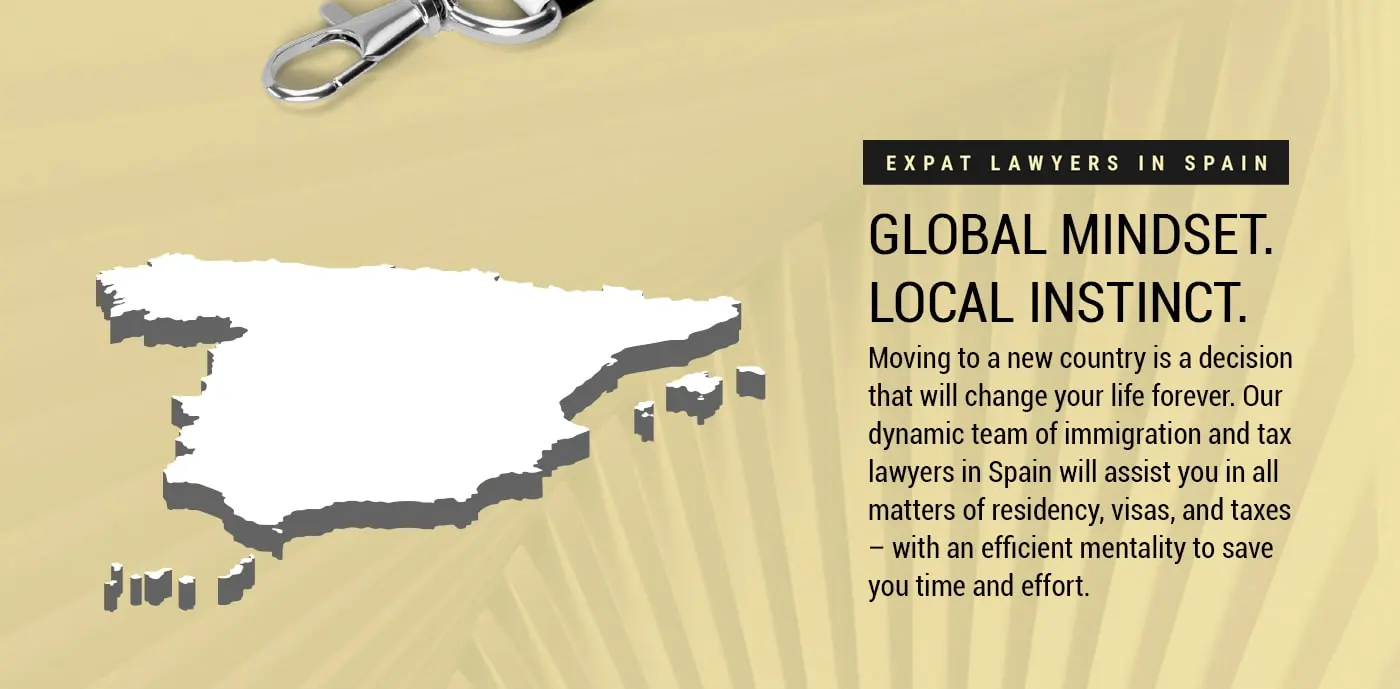 Tarjeta con el mapa de España y el titular Global mindset, local instinct
