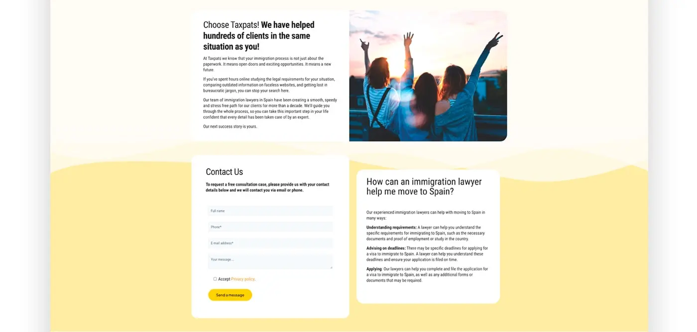 Diseño web de Taxpats