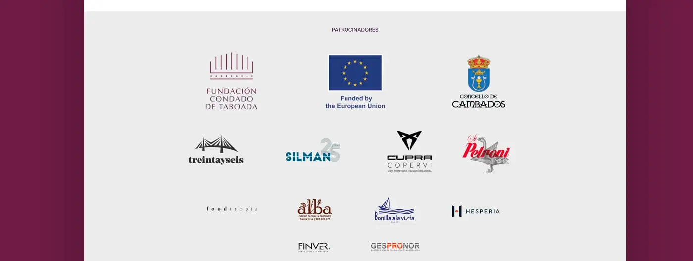 Segunda composición de los logotipos de patrocinadores del festival