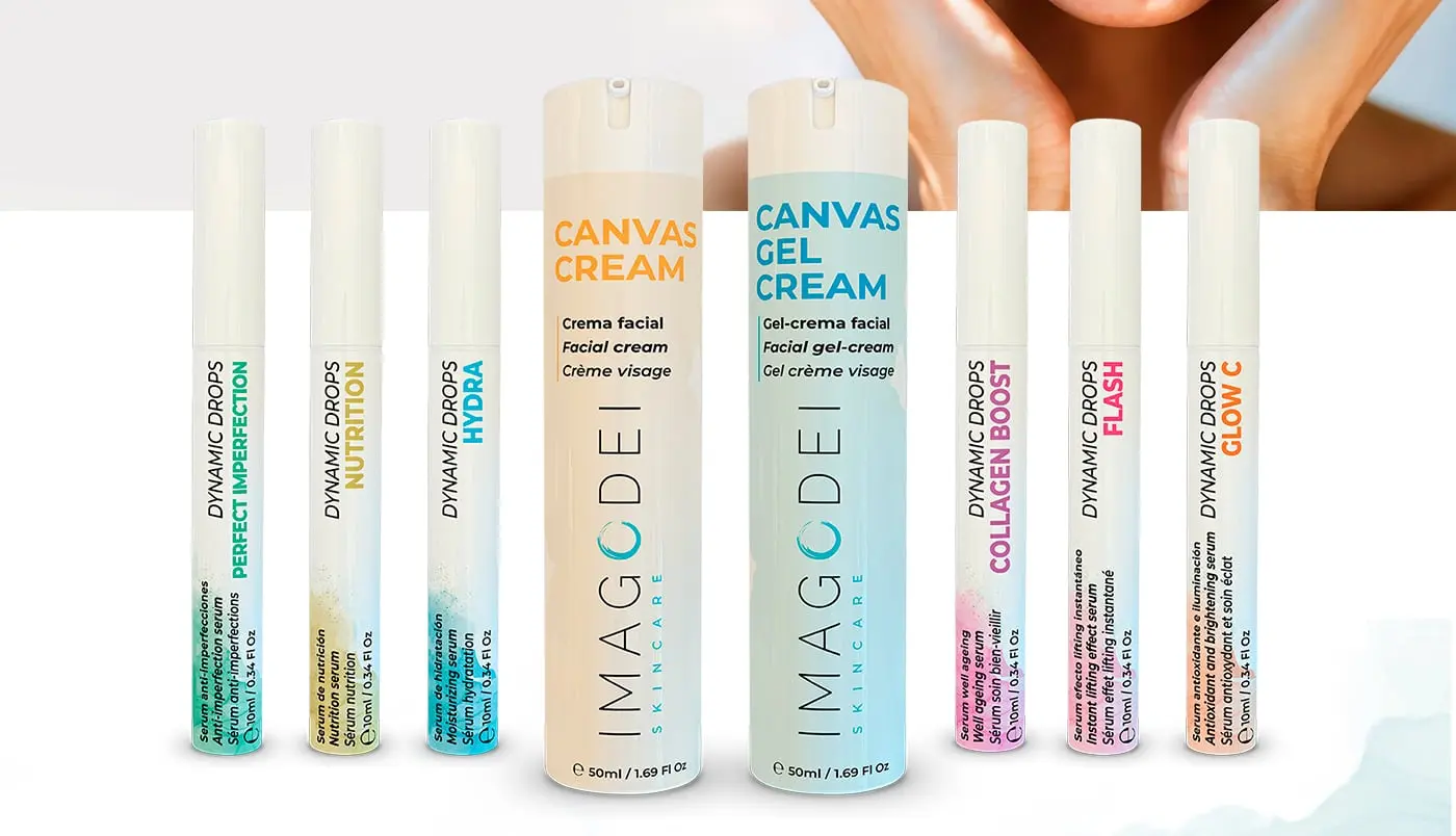 Gama completa de sérums Dynamic Drops y cremas Canvas Cream
