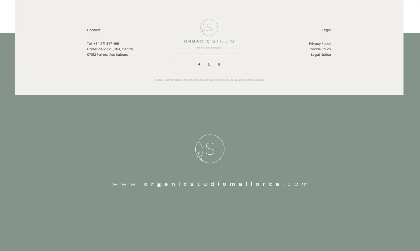 Aplicación completa de la identidad de Organic Studio