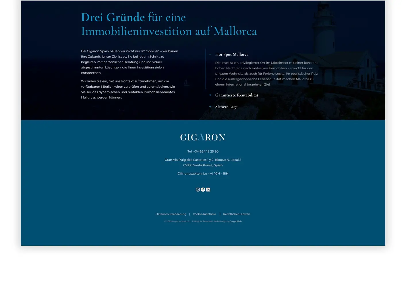 Identity and website of GIGARON