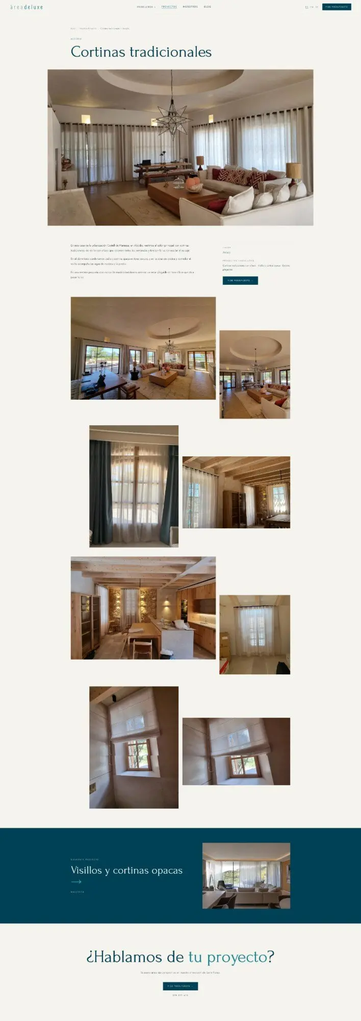 Project page: traditional curtains in Alcúdia