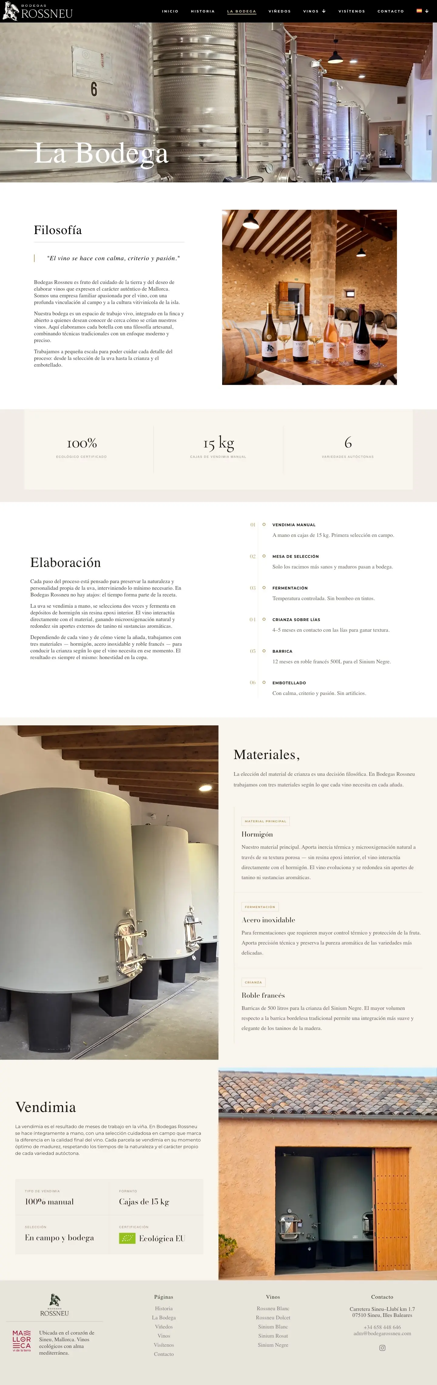 Diseño web responsive de Bodegas Rossneu en múltiples dispositivos