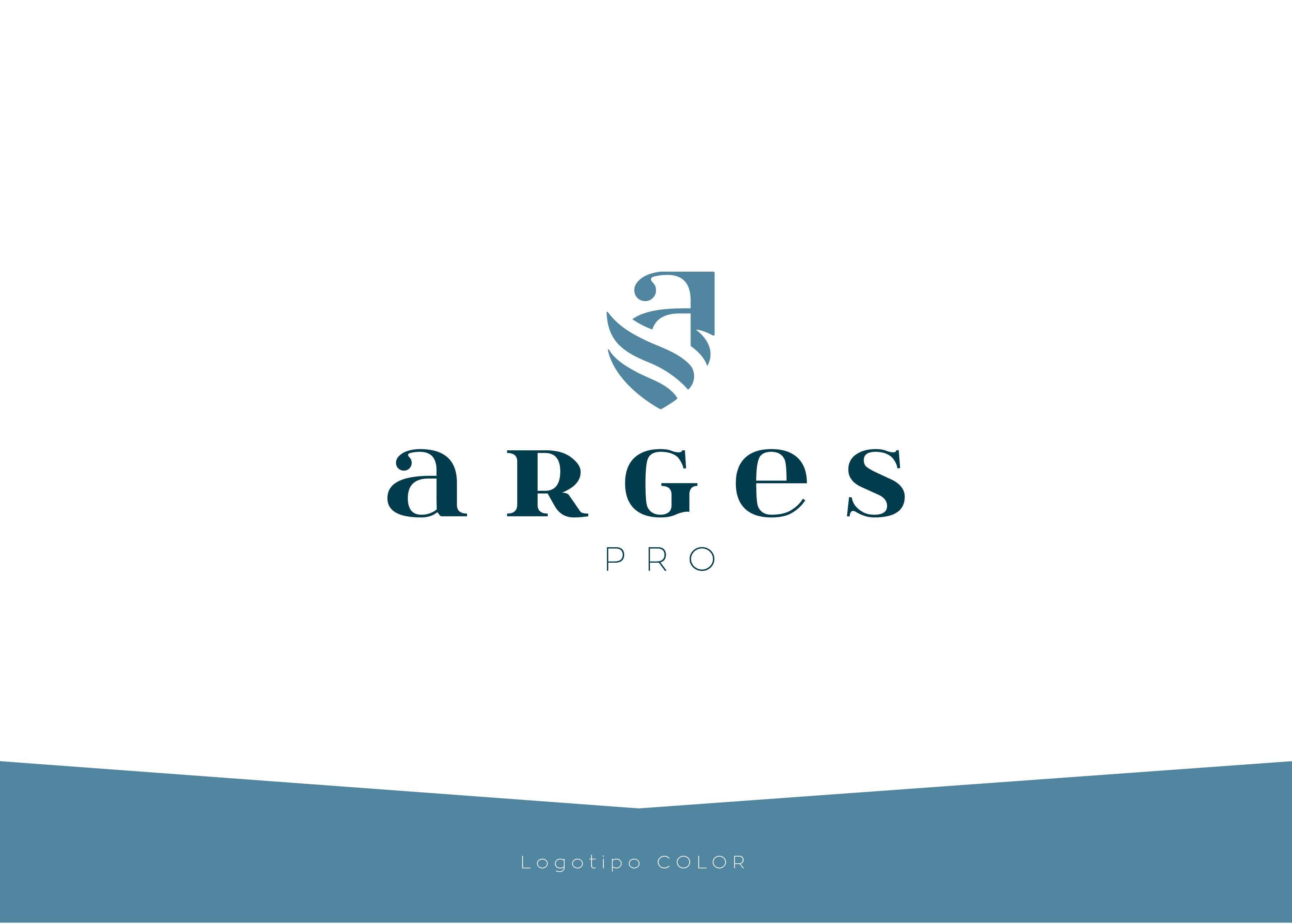 Logotip d'Arges Pro en versió color sobre fons blanc