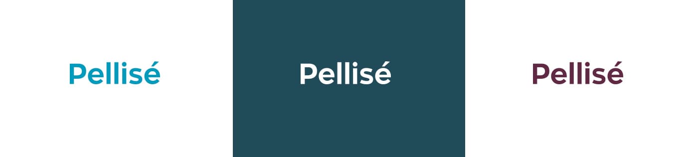 Aplicaciones del logotipo en positivo y negativo sobre fondos de color