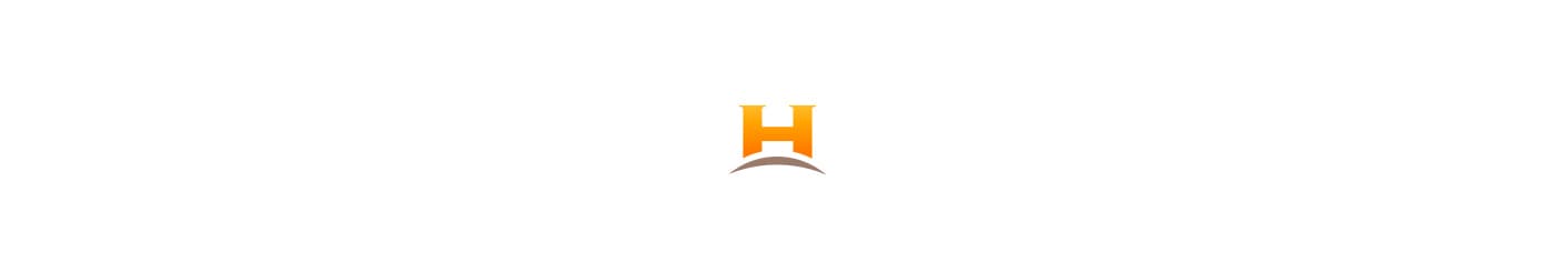 Isotipo en forma de H de Horizons City sobre fondo blanco