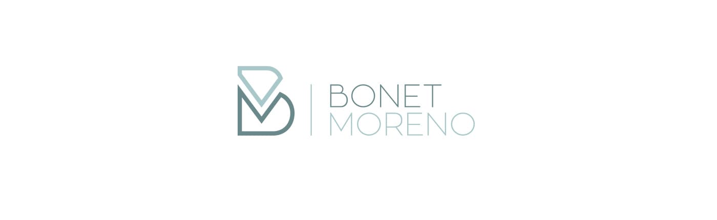 Logotipo final de Bonet Moreno en versión horizontal a color
