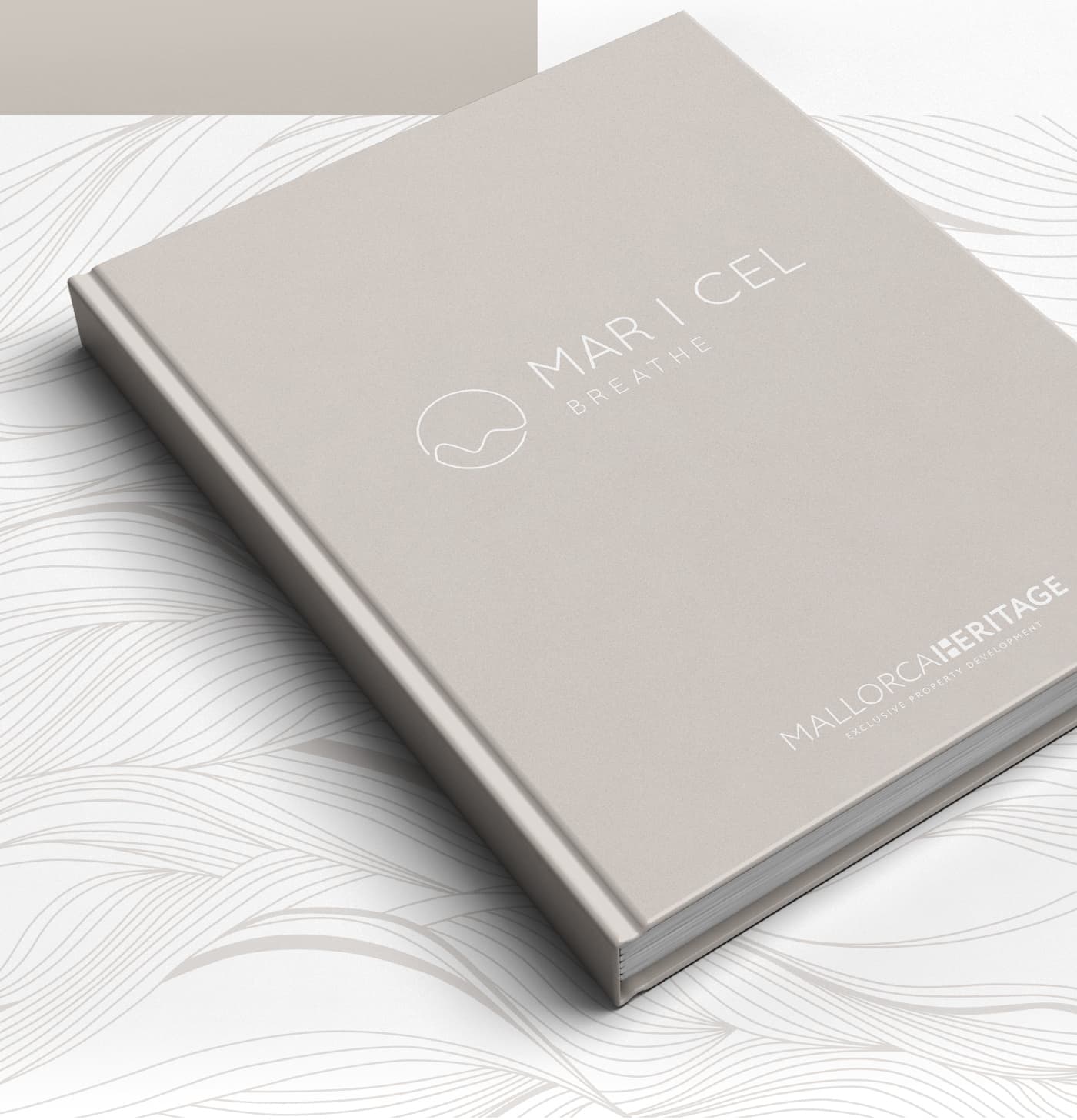 Portada del dossier Mar i Cel Breathe con el isotipo de la ola y el logotipo de Mallorca Heritage
