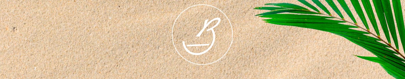 Símbolo circular del logotipo en blanco sobre una textura de arena