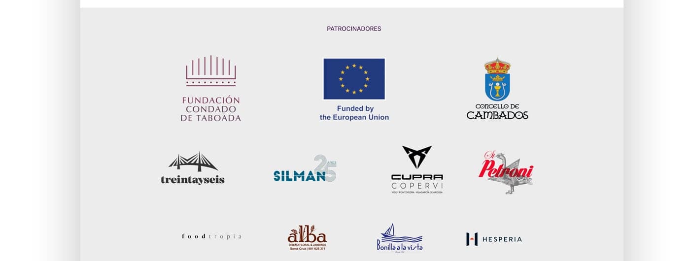 Logotipos de los patrocinadores y colaboradores del festival