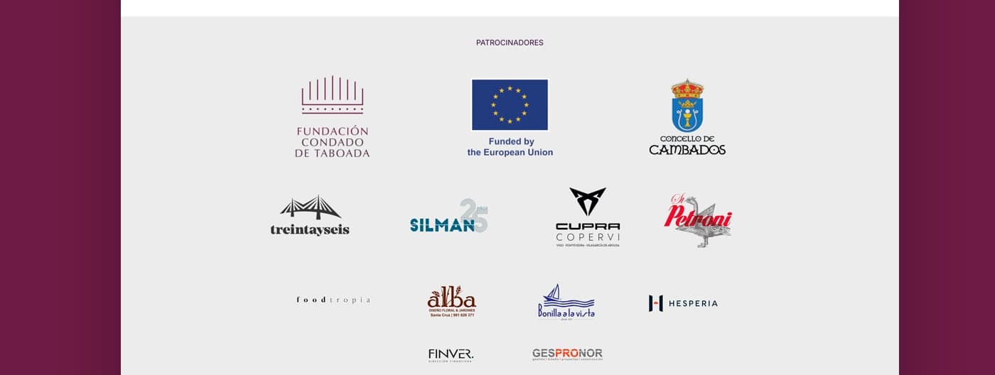Segunda composición de los logotipos de patrocinadores del festival