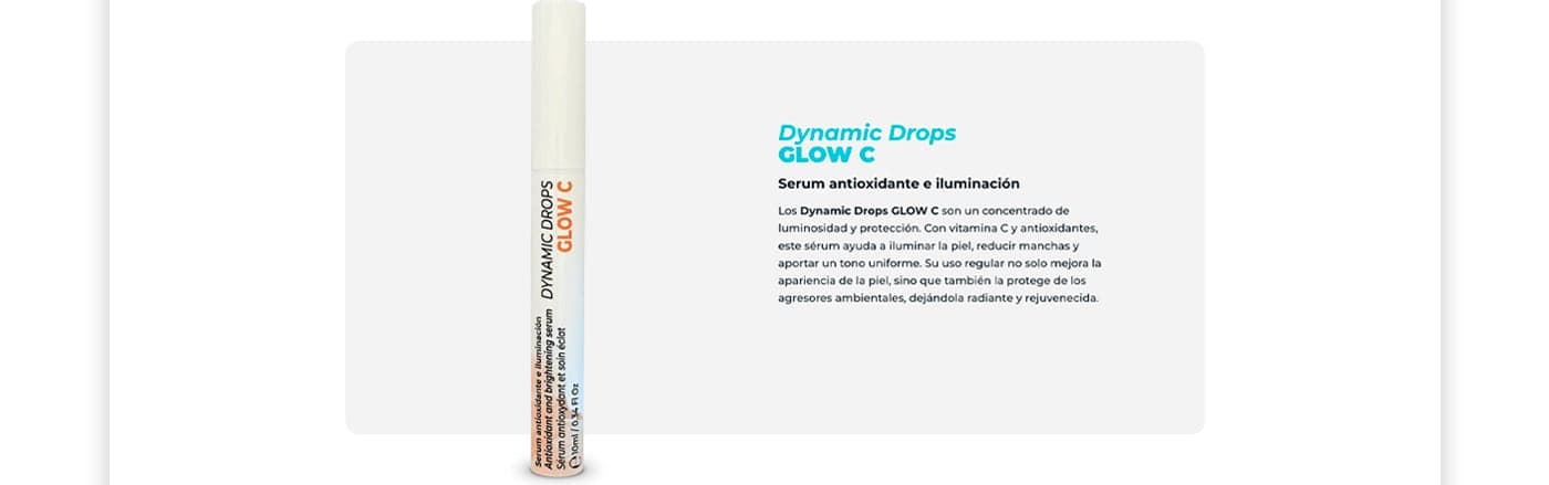 Fitxa de producte web del sèrum Dynamic Drops Glow C