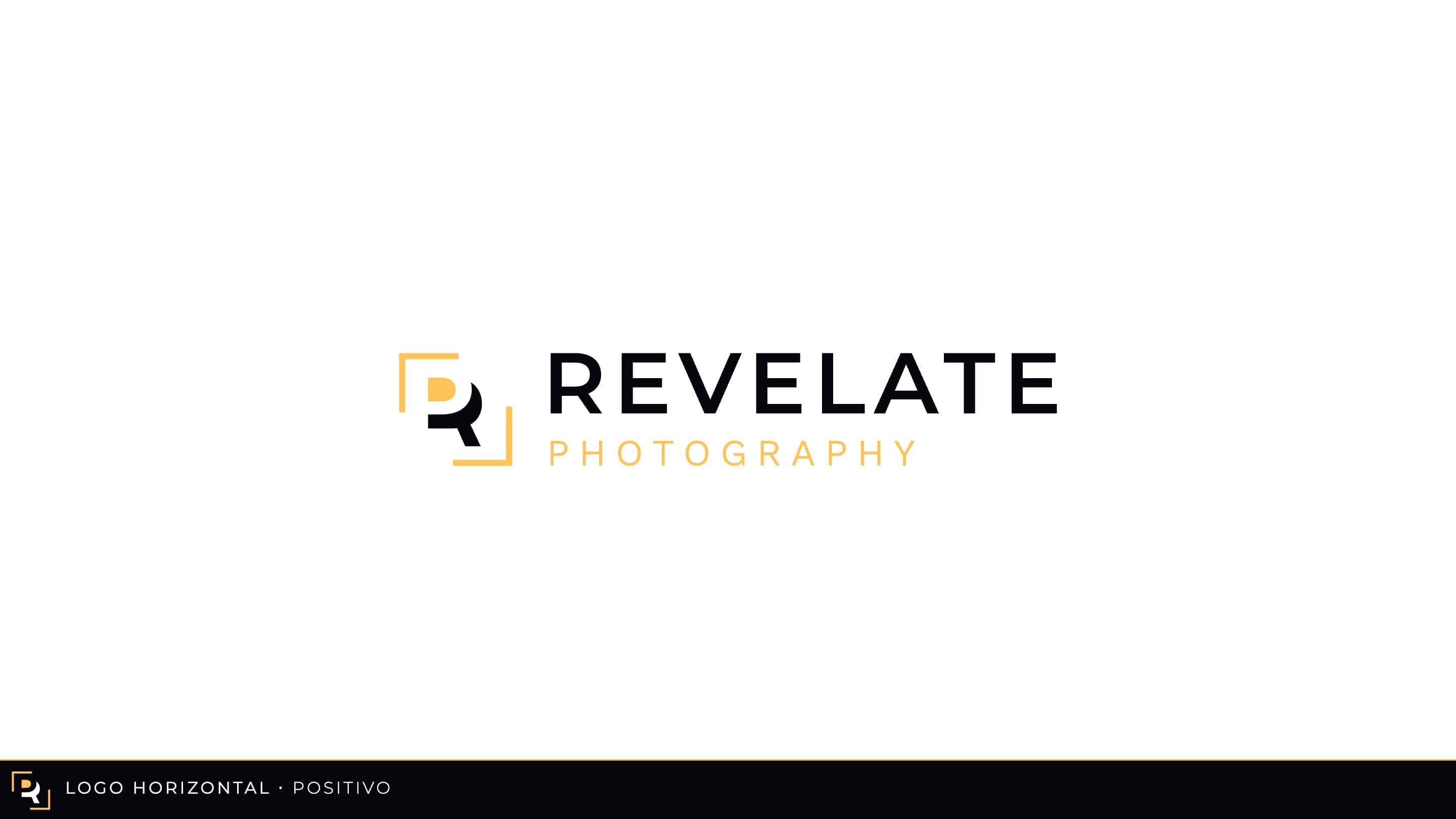 Horizontal Revelate Photography logo in positive version