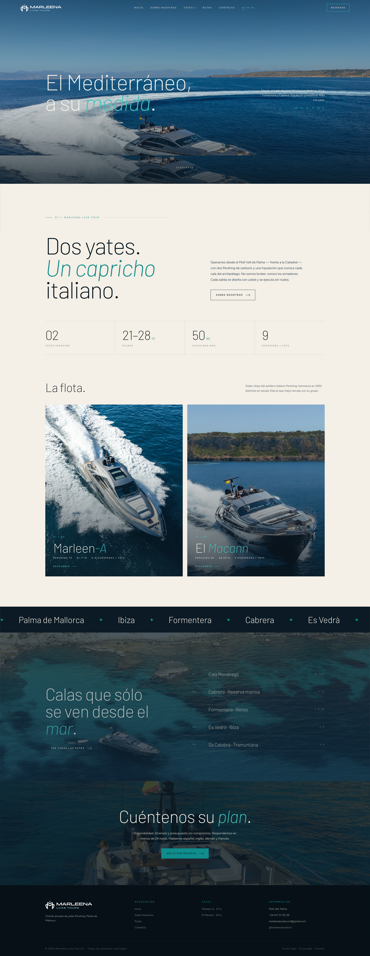Una flota con identidad propia — Marleena Luxe Tour