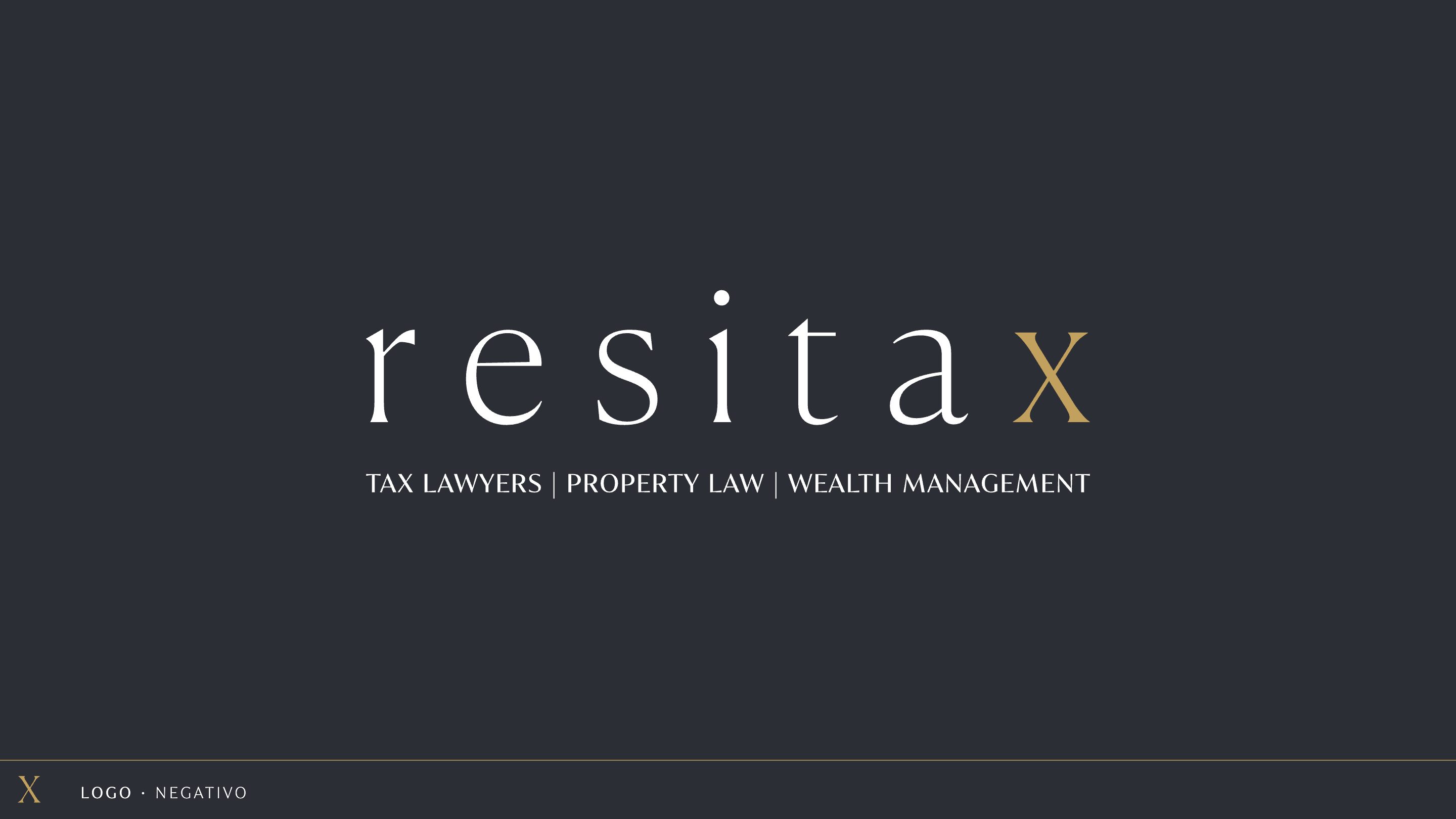 Tipografia, paleta y versiones que ordenan la marca — Resitax